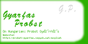 gyarfas probst business card